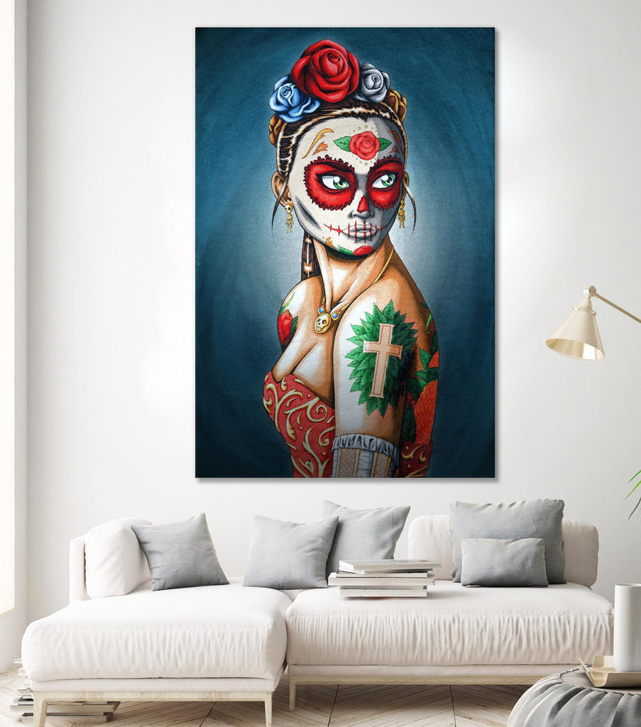 Luna by Nicholas Ivins on GIANT ART - multicolor urban/pop surrealism; ethnic