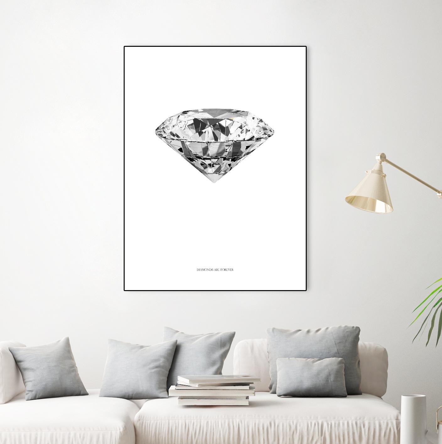 Diamonds are Forever II by TypeLike on GIANT ART - multicolor floral/still life; novelty