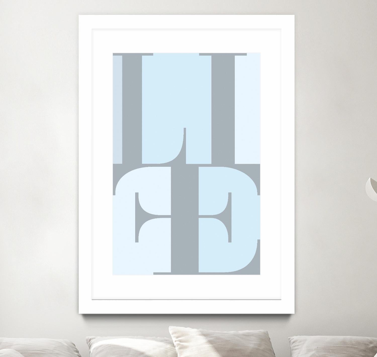 Life by TypeLike on GIANT ART - multicolor design/type; contemporary