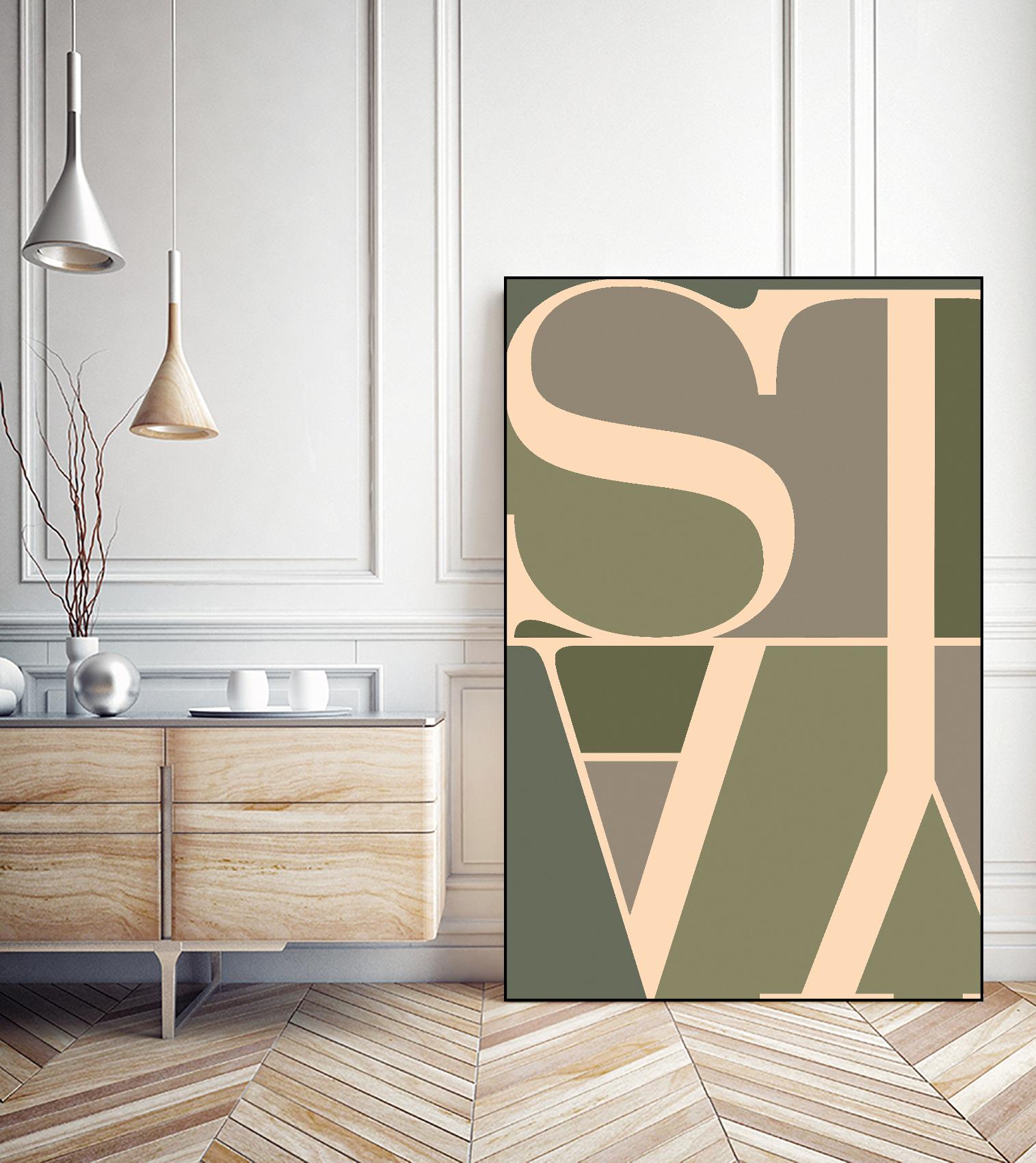 Stay by TypeLike on GIANT ART - multicolor design/type; contemporary