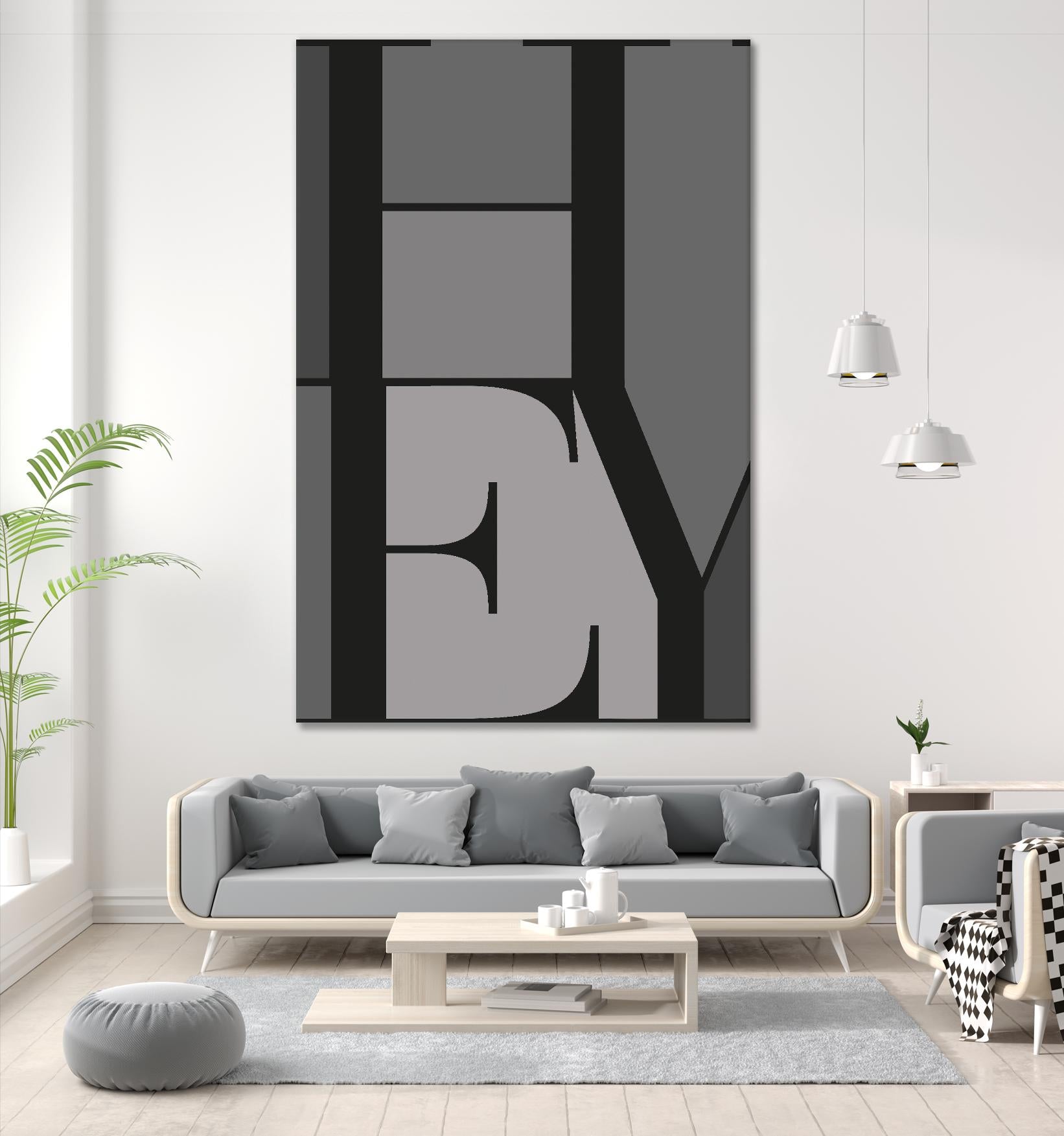 Hey by TypeLike on GIANT ART - multicolor design/type