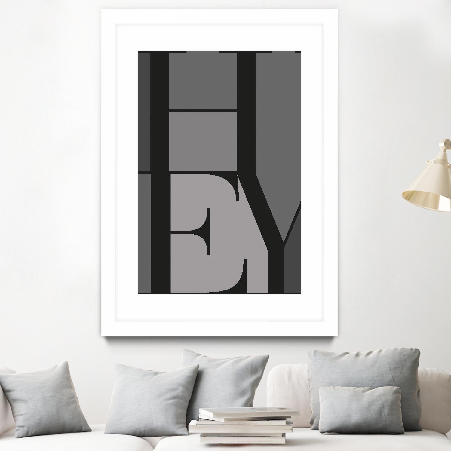 Hey by TypeLike on GIANT ART - multicolor design/type