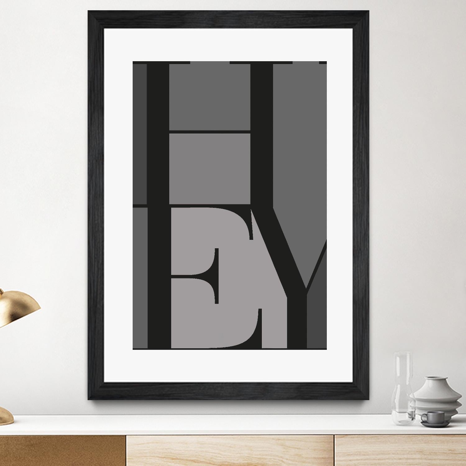 Hey by TypeLike on GIANT ART - multicolor design/type