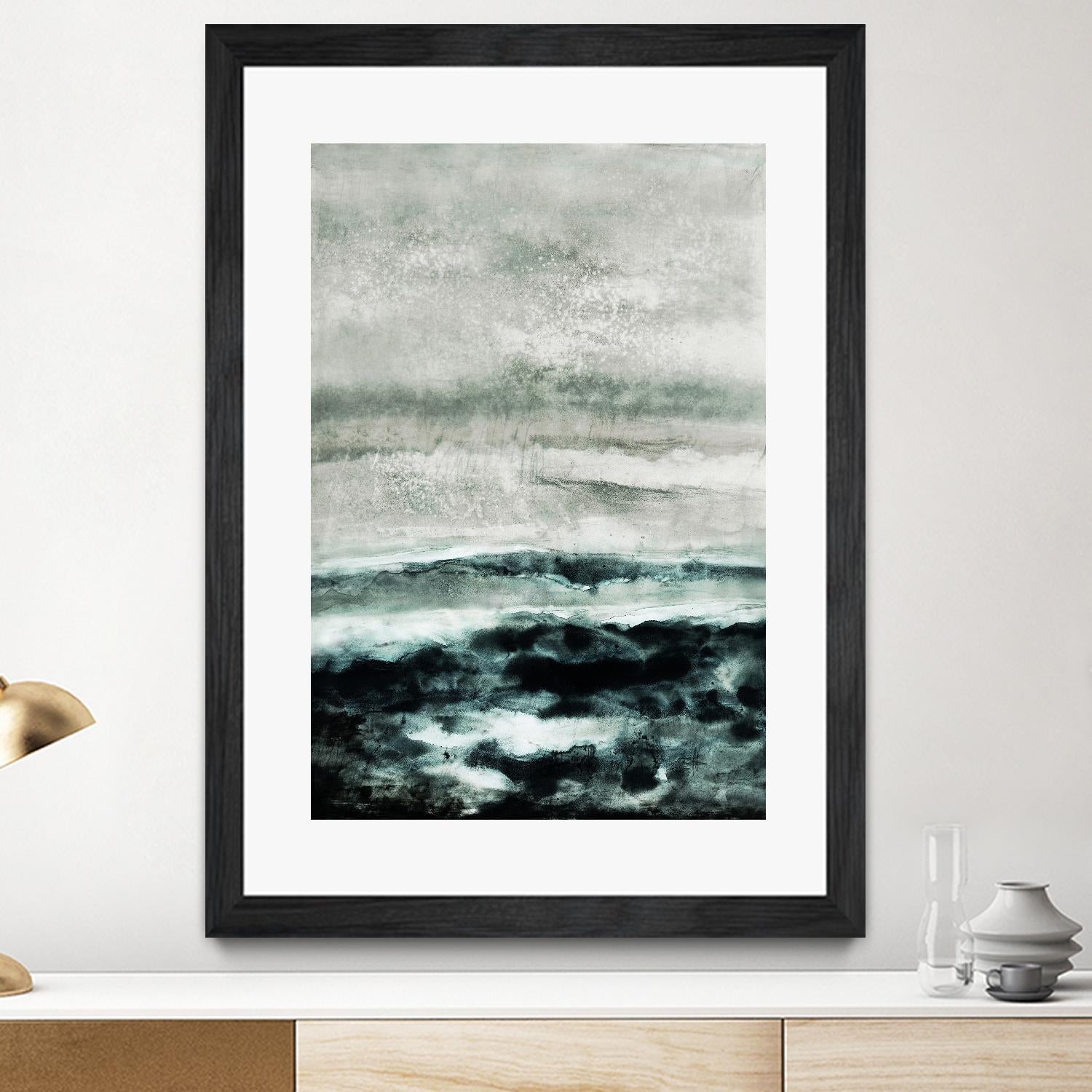 Abstract Waterscape by Iris Lehnhardt on GIANT ART - multicolor contemporary; abstracts