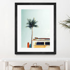 Surf Bus Yellow by Design Fabrikken on GIANT ART - multi coastal, landscapes, photography, beaches, cars, palm trees, surfing, tropical, transportation