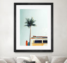 Surf Bus Yellow by Design Fabrikken on GIANT ART - multi coastal, landscapes, photography, beaches, cars, palm trees, surfing, tropical, transportation