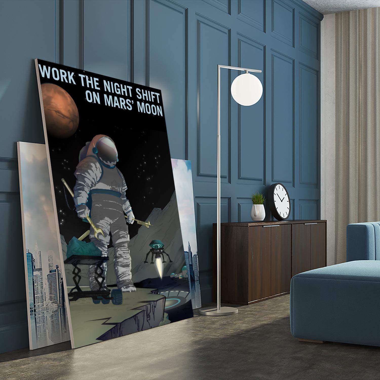 Work the Night Shift by NASA on GIANT ART - multicolor novelty