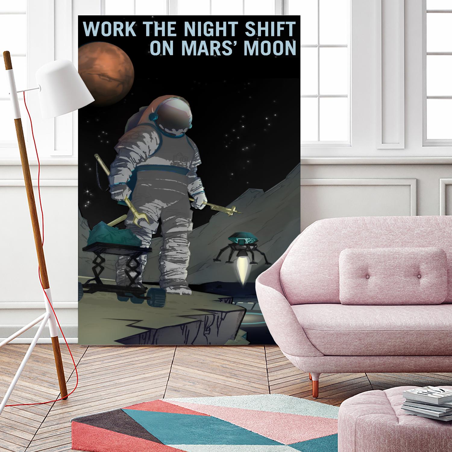 Work the Night Shift by NASA on GIANT ART - multicolor novelty