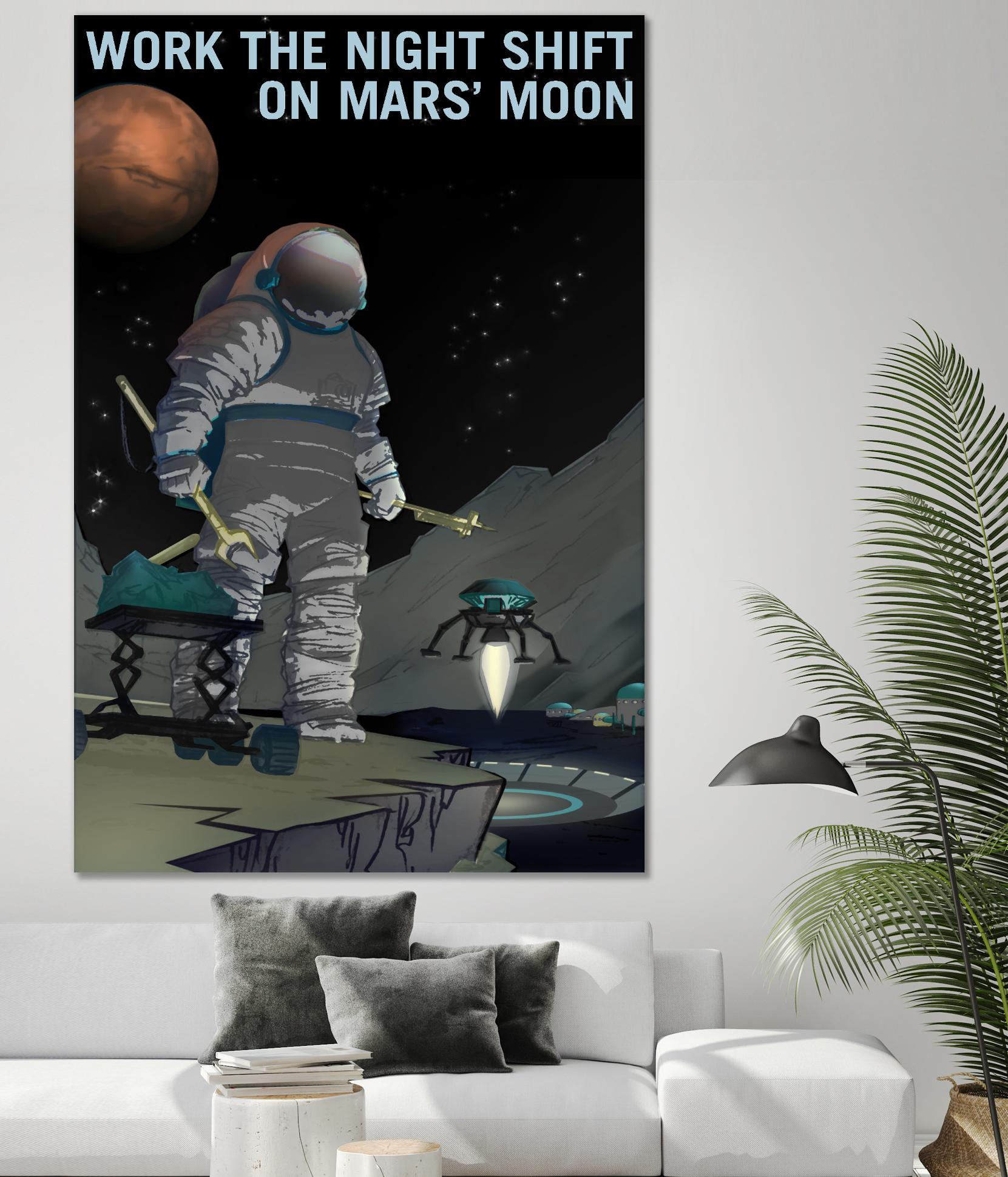 Work the Night Shift by NASA on GIANT ART - multicolor novelty