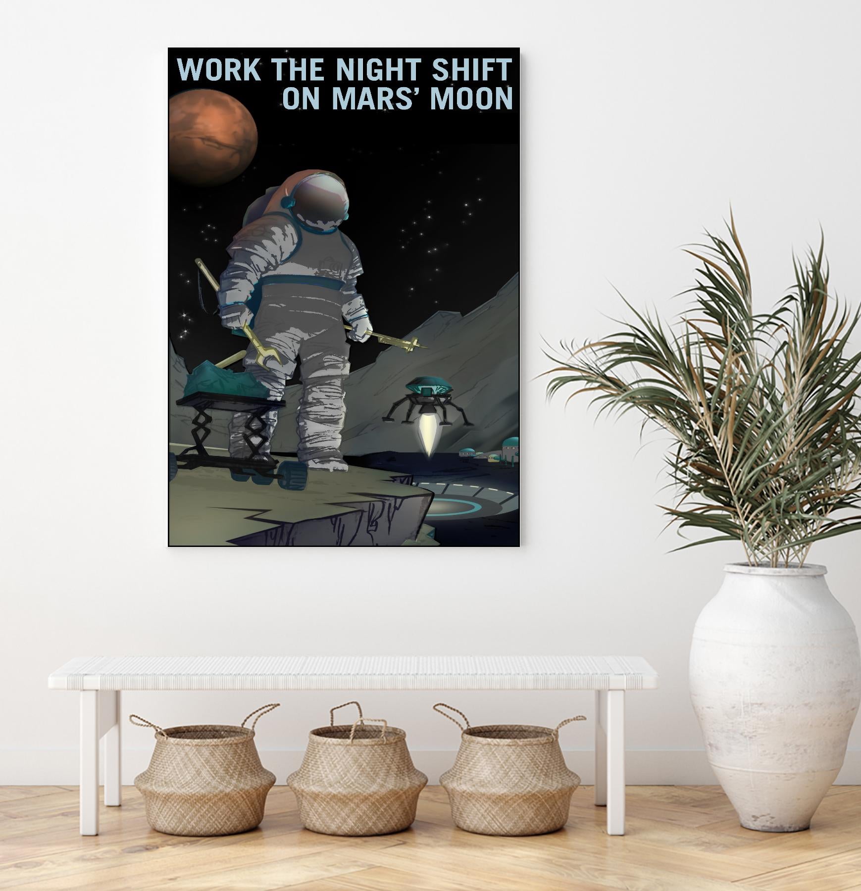 Work the Night Shift by NASA on GIANT ART - multicolor novelty