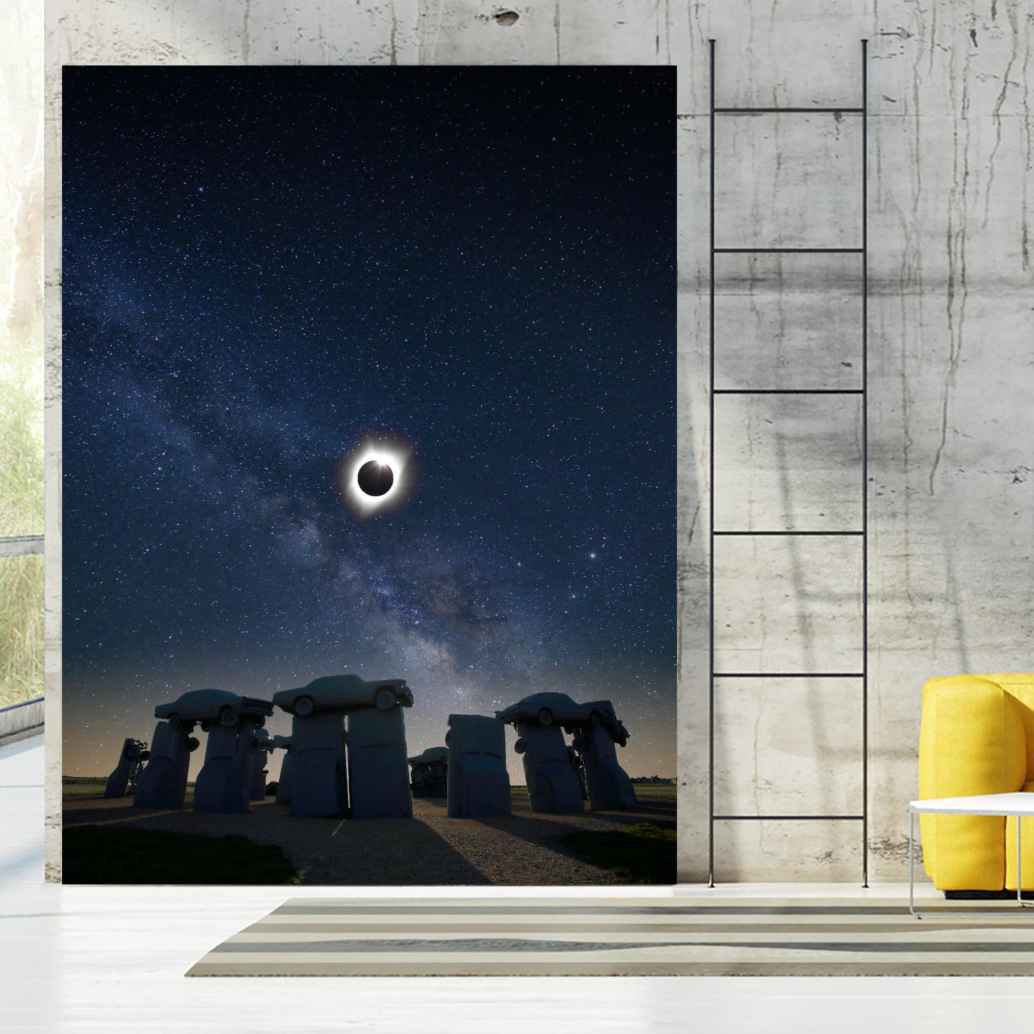 Eclipse at Carhenge by Dale O‚ÄôDell on GIANT ART - multicolor photography; landscapes