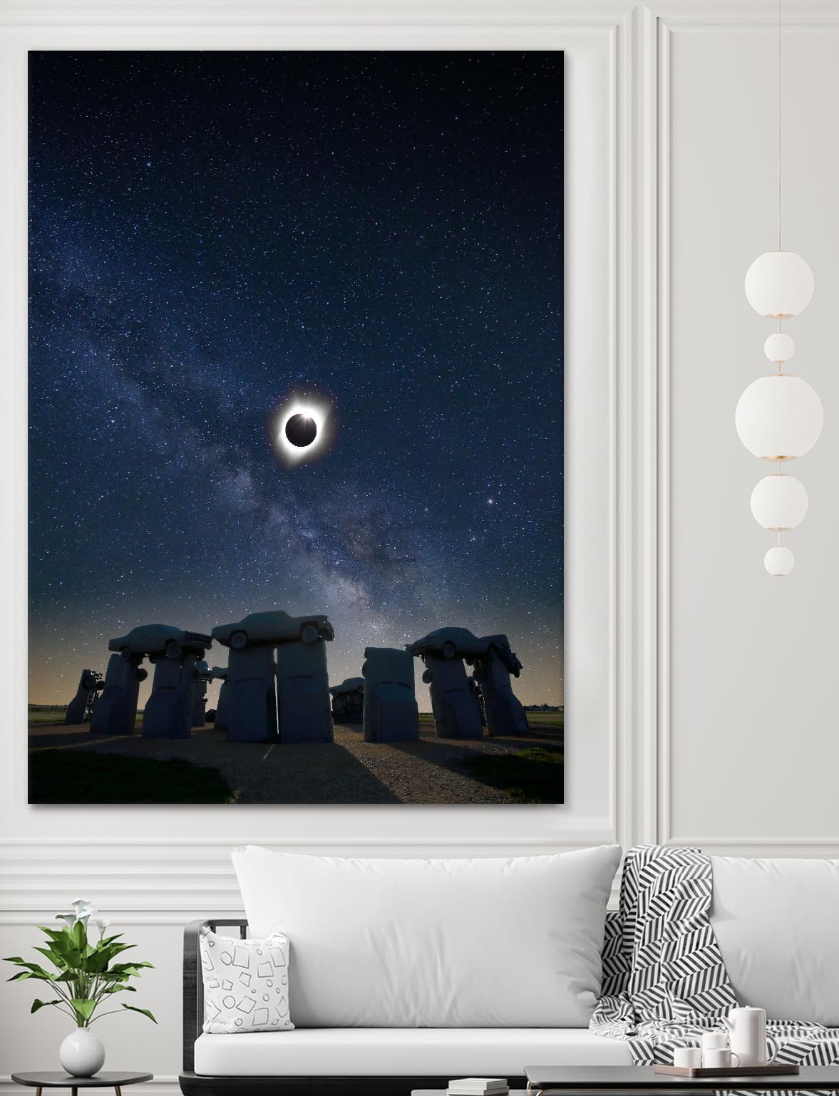 Eclipse at Carhenge by Dale O‚ÄôDell on GIANT ART - multicolor photography; landscapes