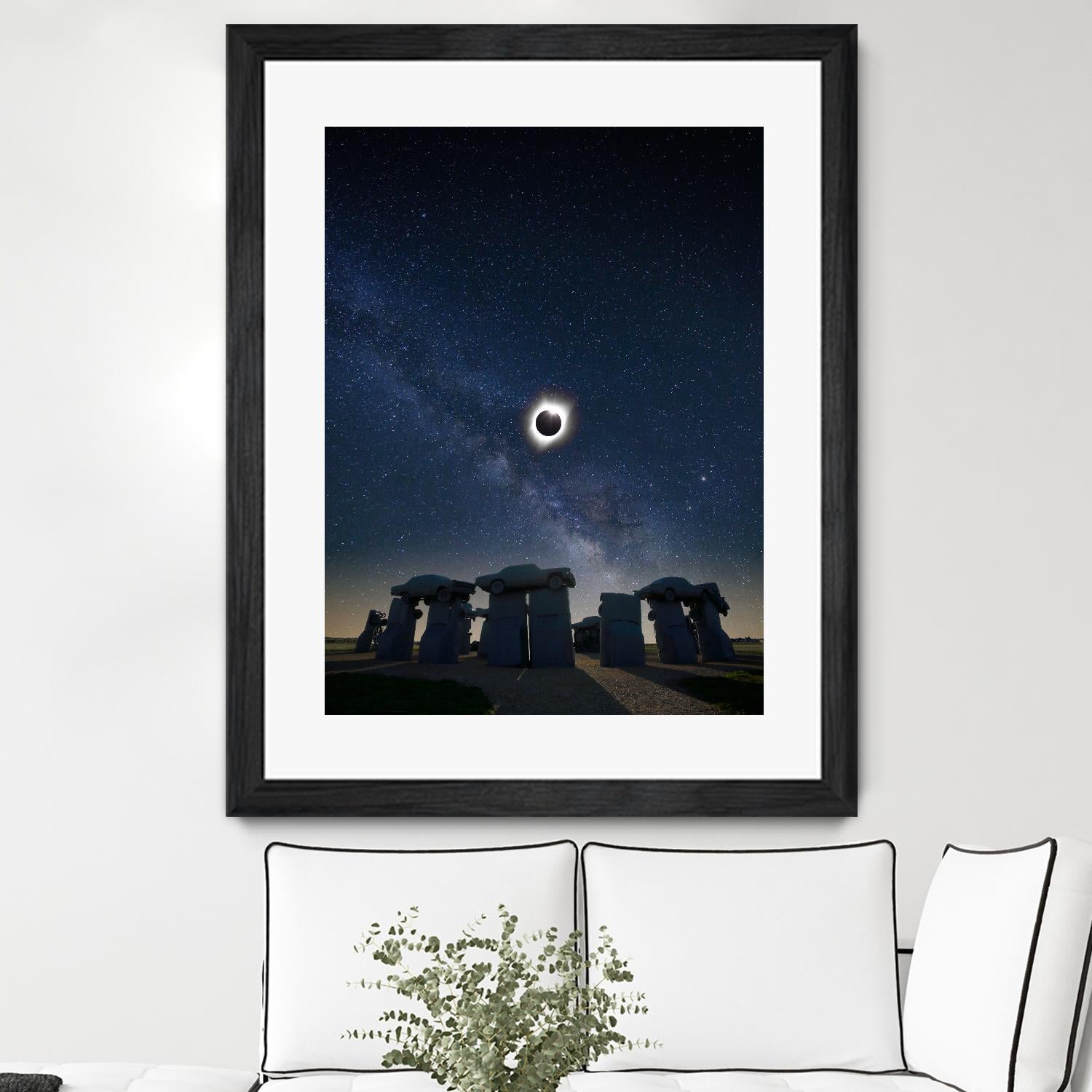 Eclipse at Carhenge by Dale O'Dell on GIANT ART - multicolor photography; landscapes