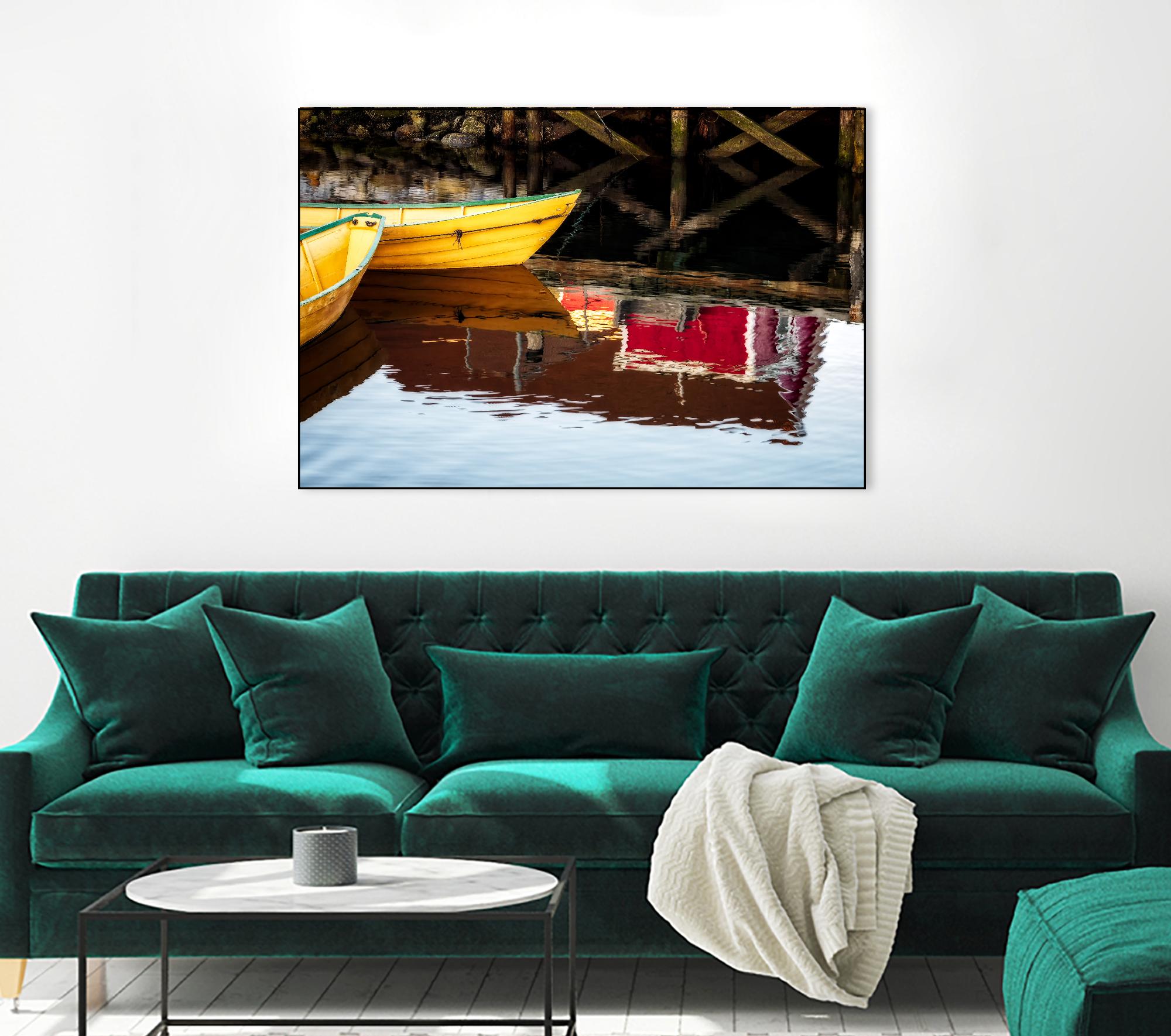 Dories and Reflection by David W. Pollard on GIANT ART - multicolor photography