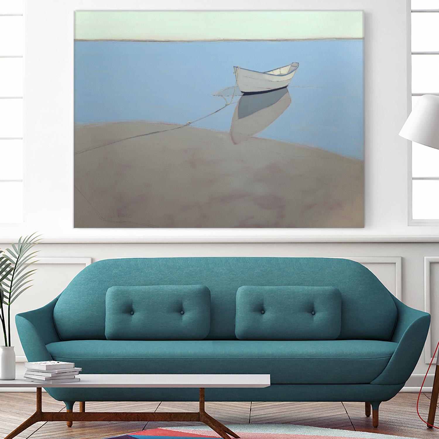 White Dory by John Rufo on GIANT ART - multi coastal, contemporary, landscapes, boats, ocean