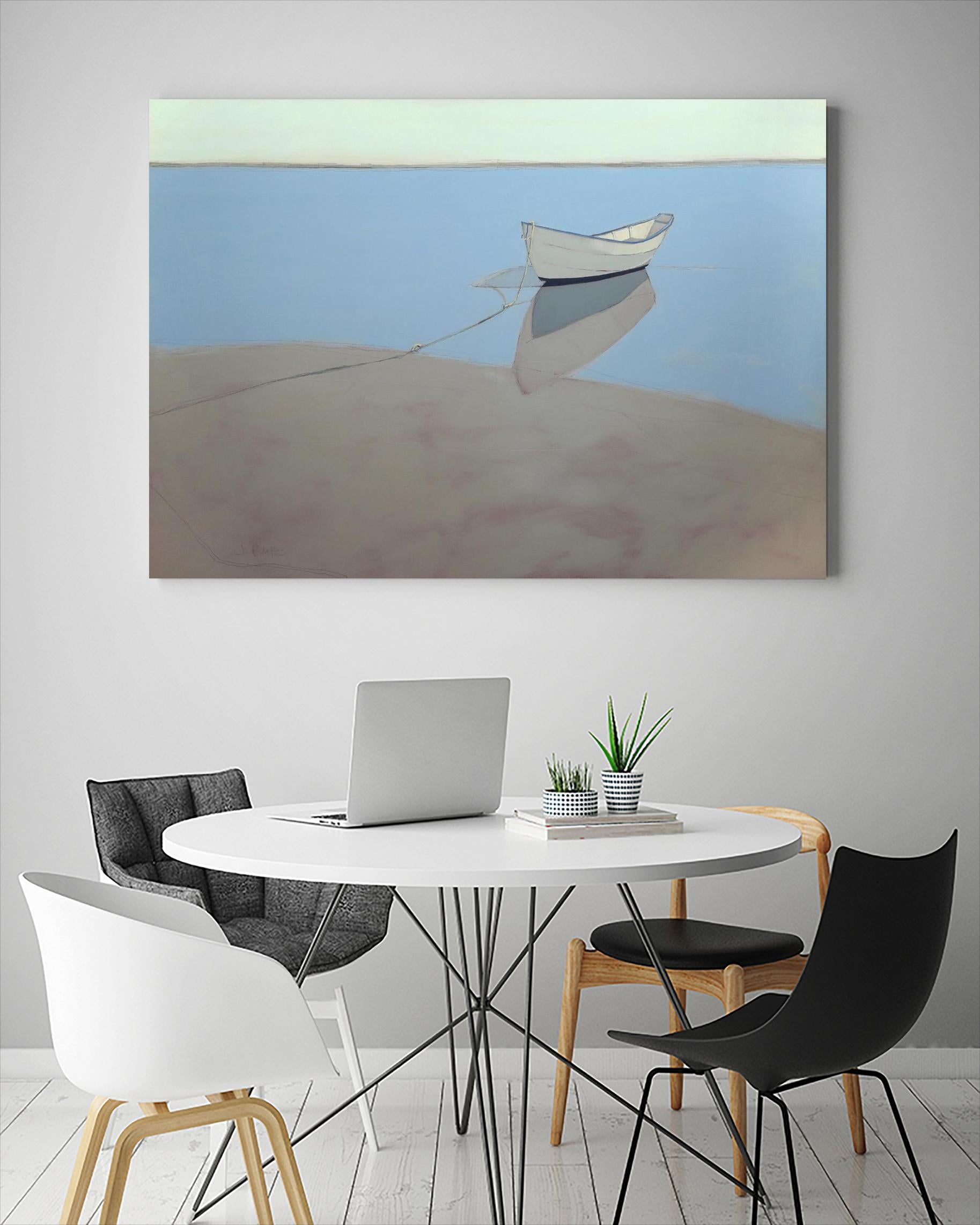 White Dory by John Rufo on GIANT ART - multi coastal, contemporary, landscapes, boats, ocean