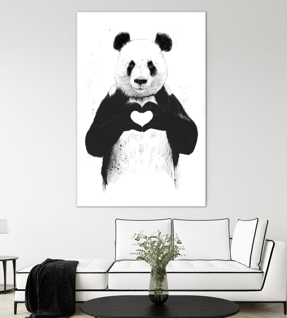 All You Need is Love by Balazs Solti on GIANT ART - white animals