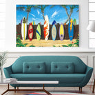 Back to Back Champions by Scott Westmoreland on GIANT ART - beige tropical