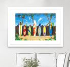 Back to Back Champions by Scott Westmoreland on GIANT ART - beige tropical