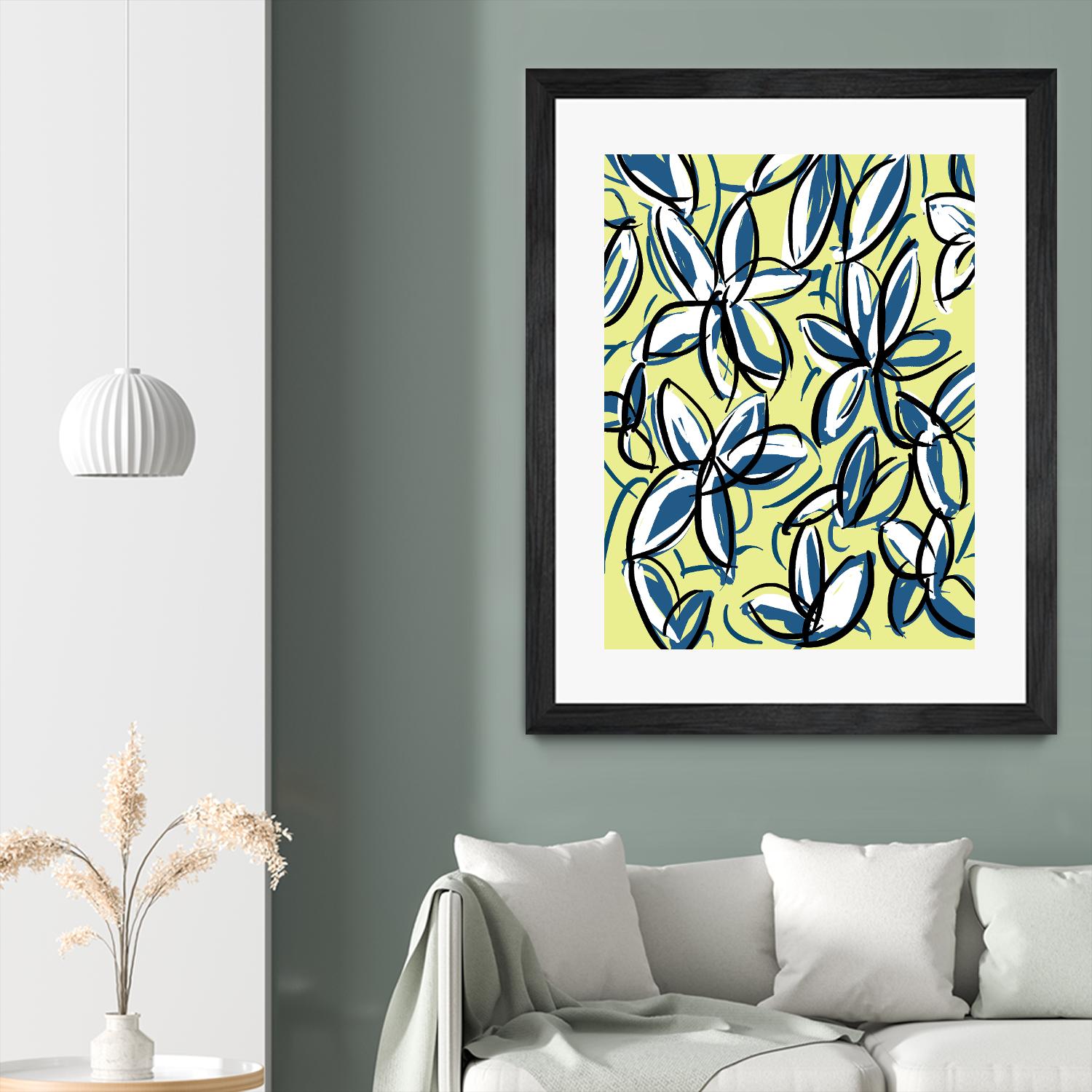 Wild Garden Three by Jan Weiss on GIANT ART - multicolor contemporary; floral/still life