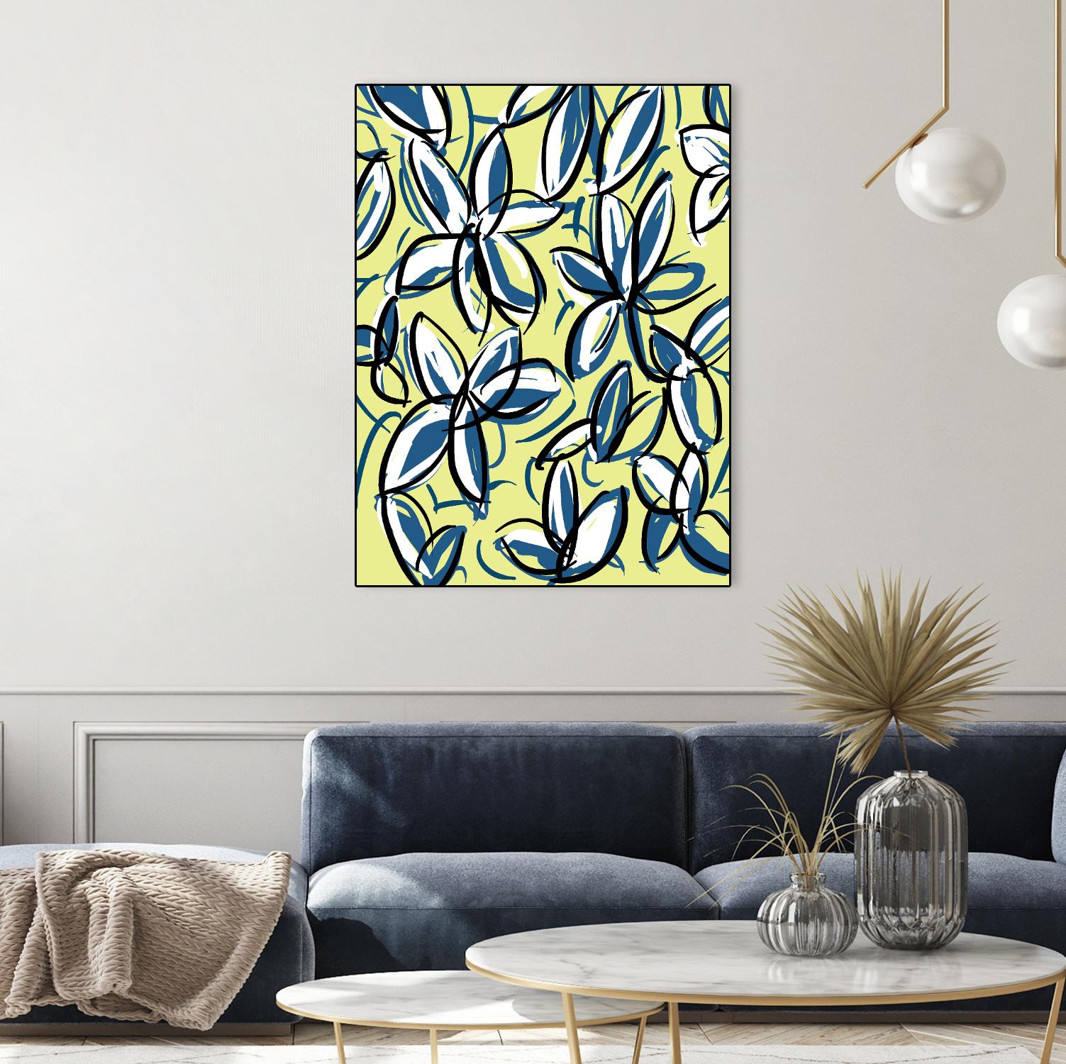 Wild Garden Three by Jan Weiss on GIANT ART - multicolor contemporary; floral/still life