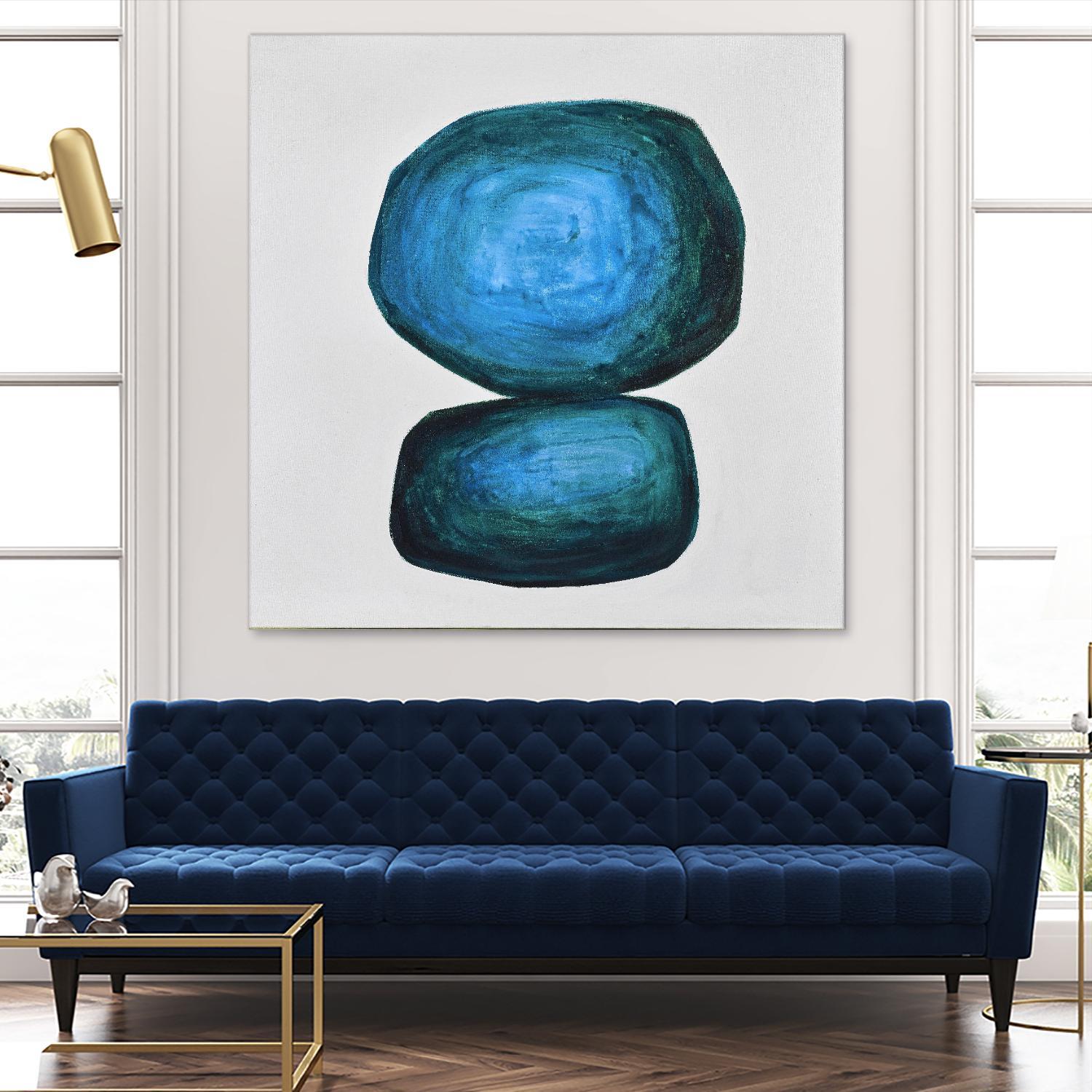 WEIGHTED by Marvin on GIANT ART - blue abstract