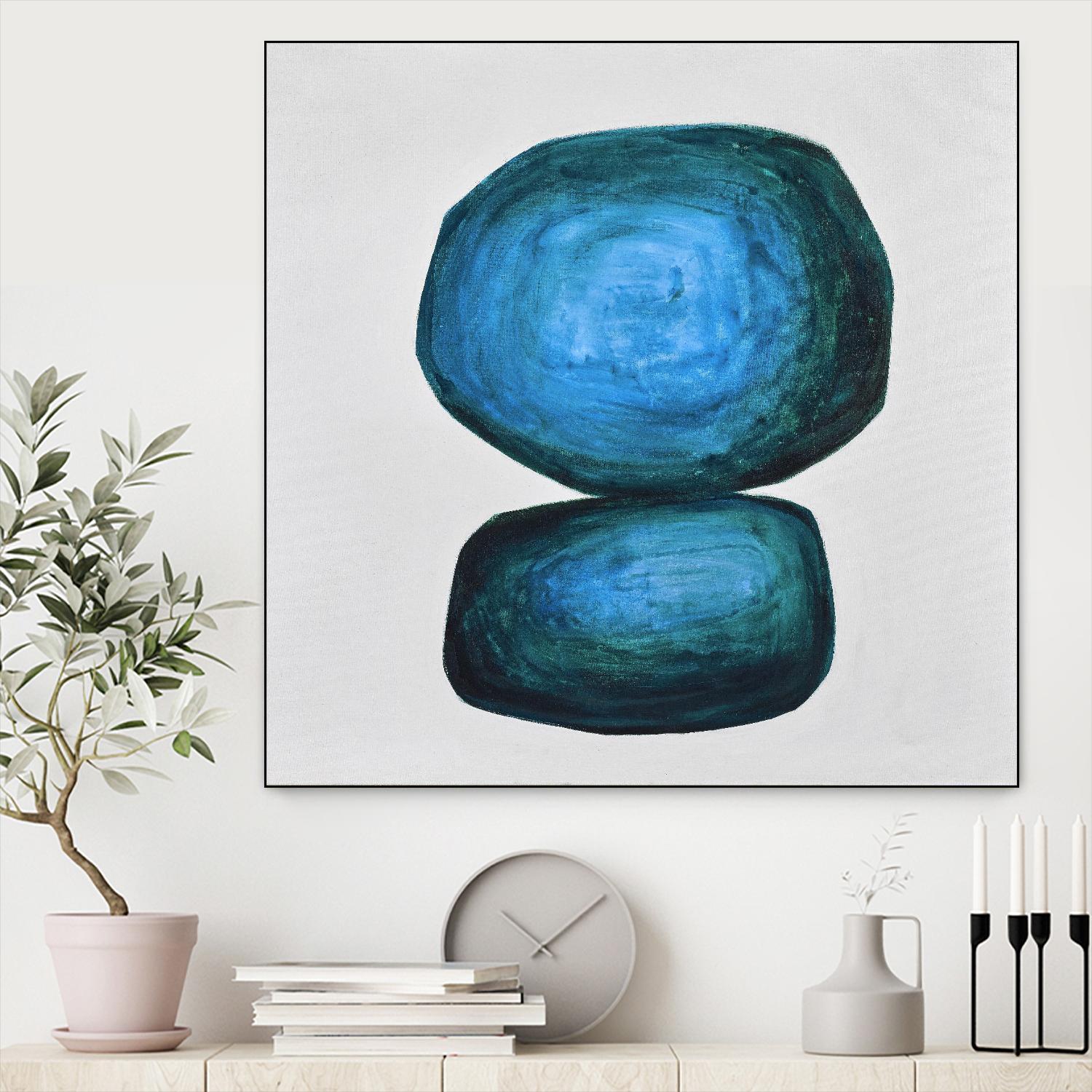 WEIGHTED by Marvin on GIANT ART - blue abstract