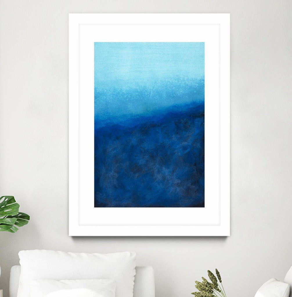 BEYOND THE SEA by Marvin on GIANT ART - blue abstract