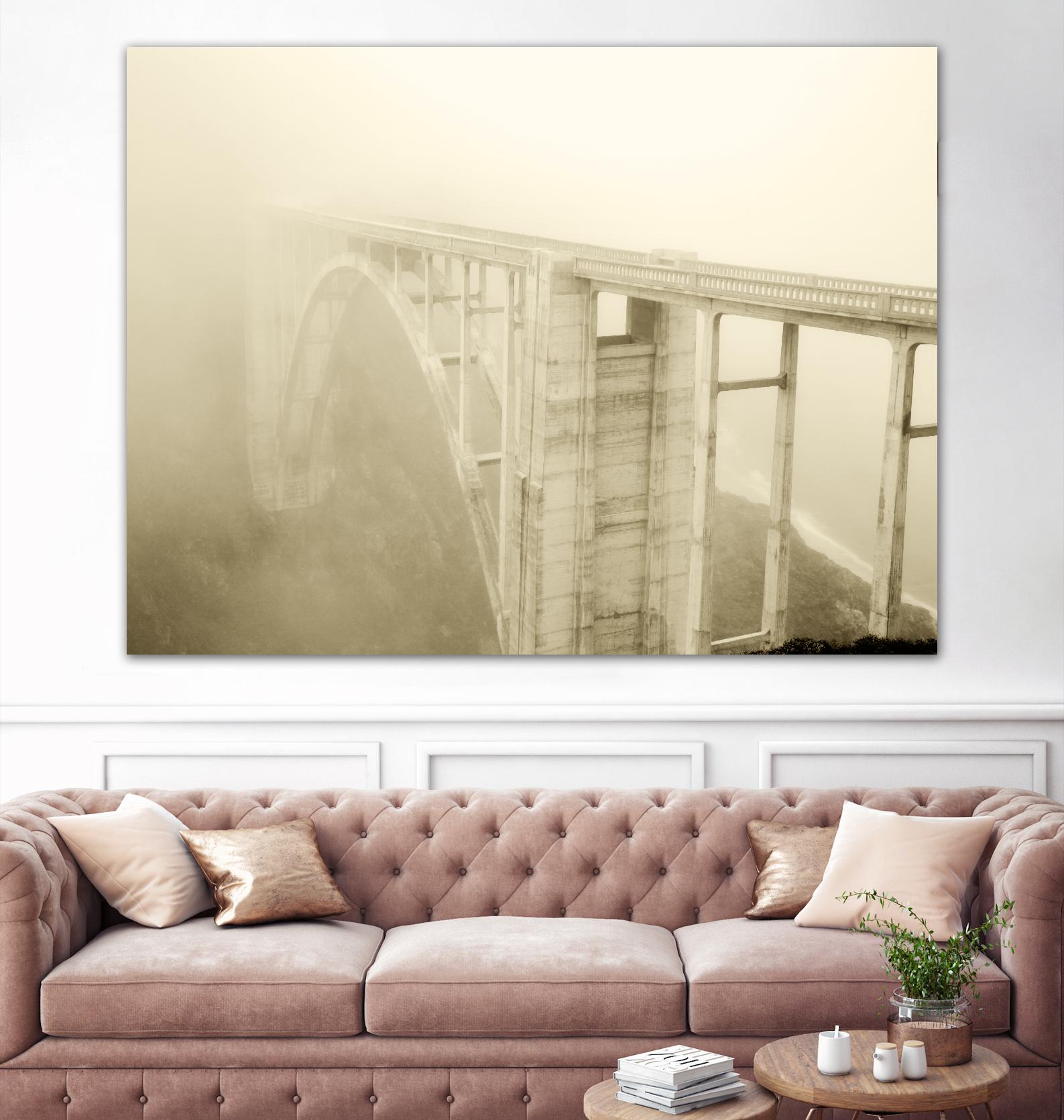 Misty Bridge by Dennis Frates on GIANT ART - grey photo art
