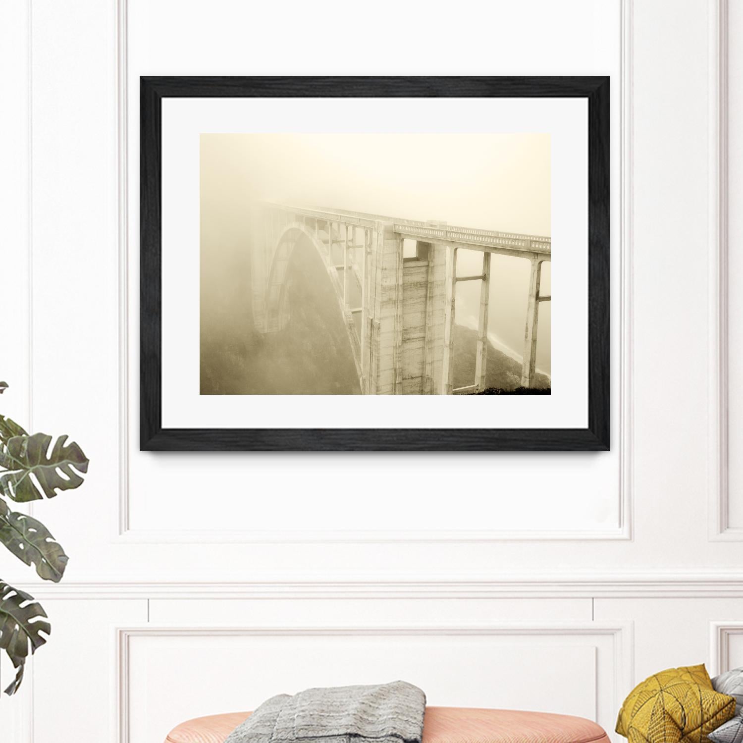 Misty Bridge by Dennis Frates on GIANT ART - grey photo art