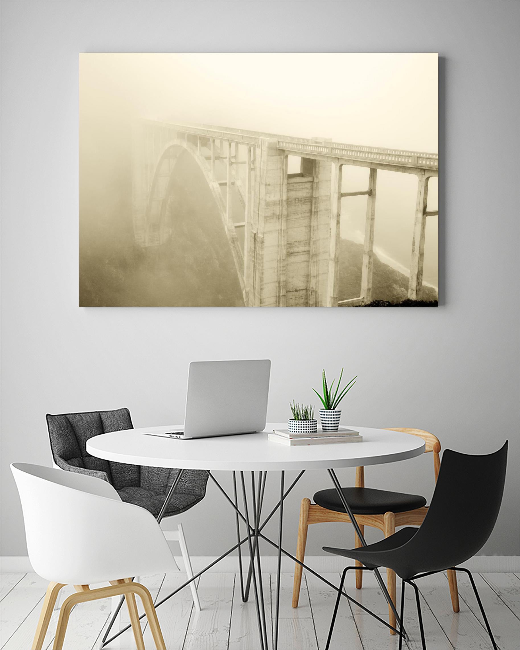 Misty Bridge by Dennis Frates on GIANT ART - grey photo art