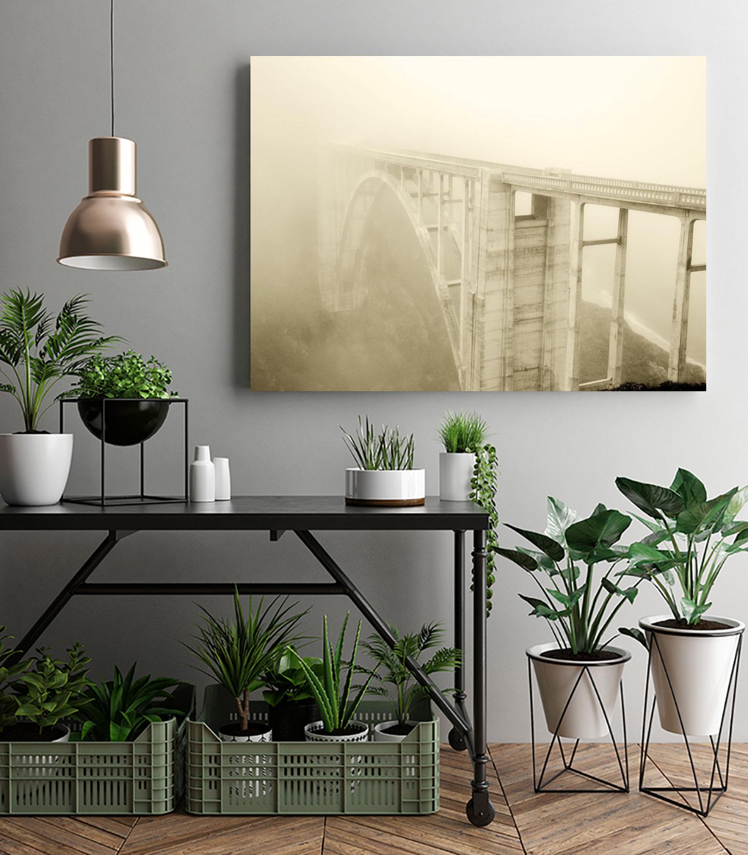 Misty Bridge by Dennis Frates on GIANT ART - grey photo art