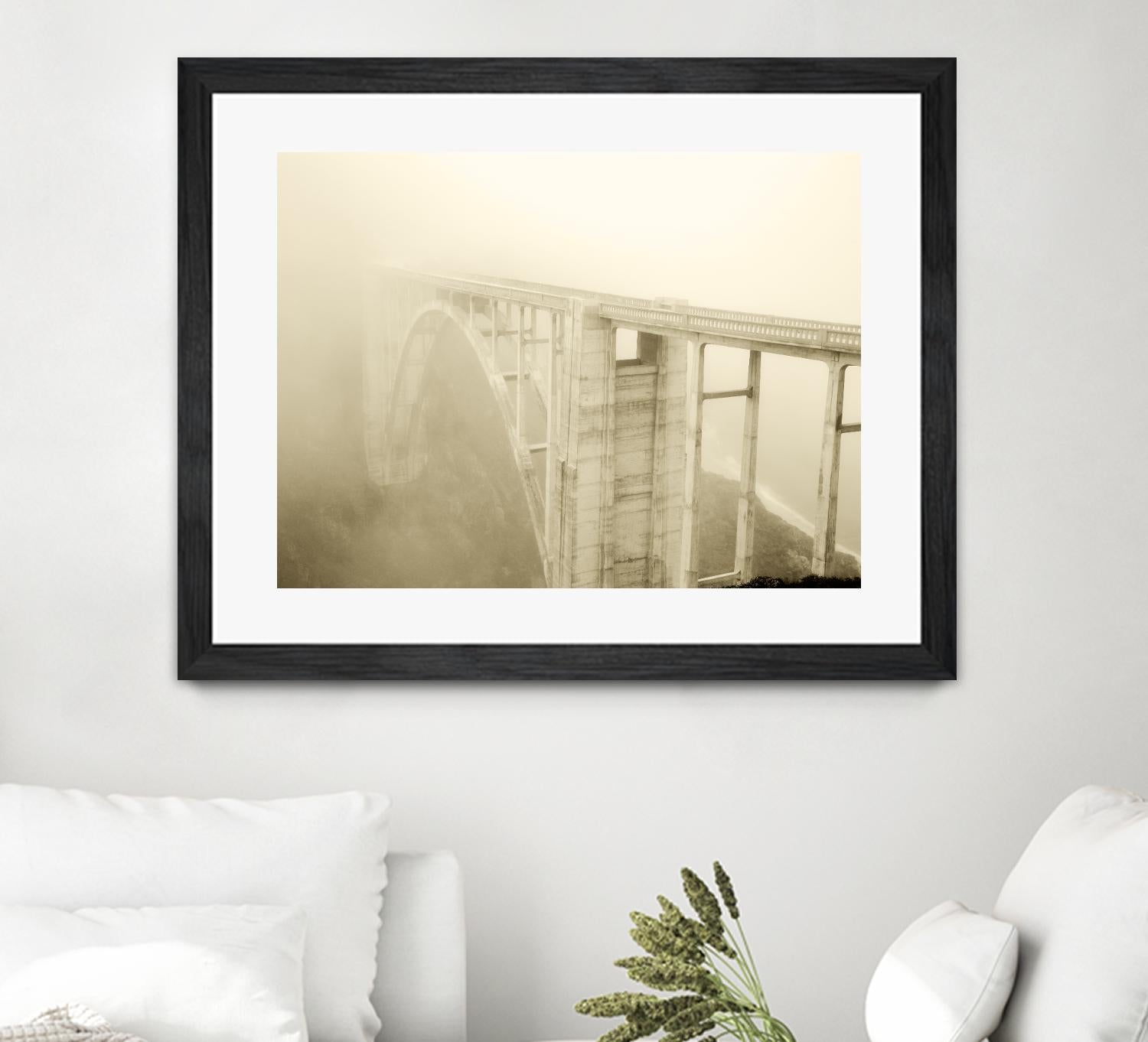 Misty Bridge by Dennis Frates on GIANT ART - grey photo art