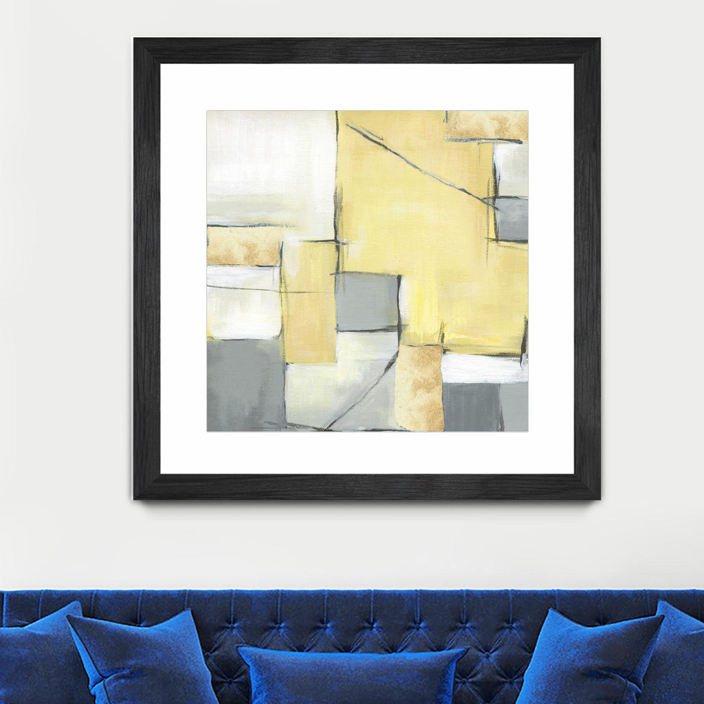 Golden Abstract II by Eva Watts on GIANT ART - white abstract