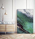 Green Shore Line From Above by Eva Watts on GIANT ART - white abstract