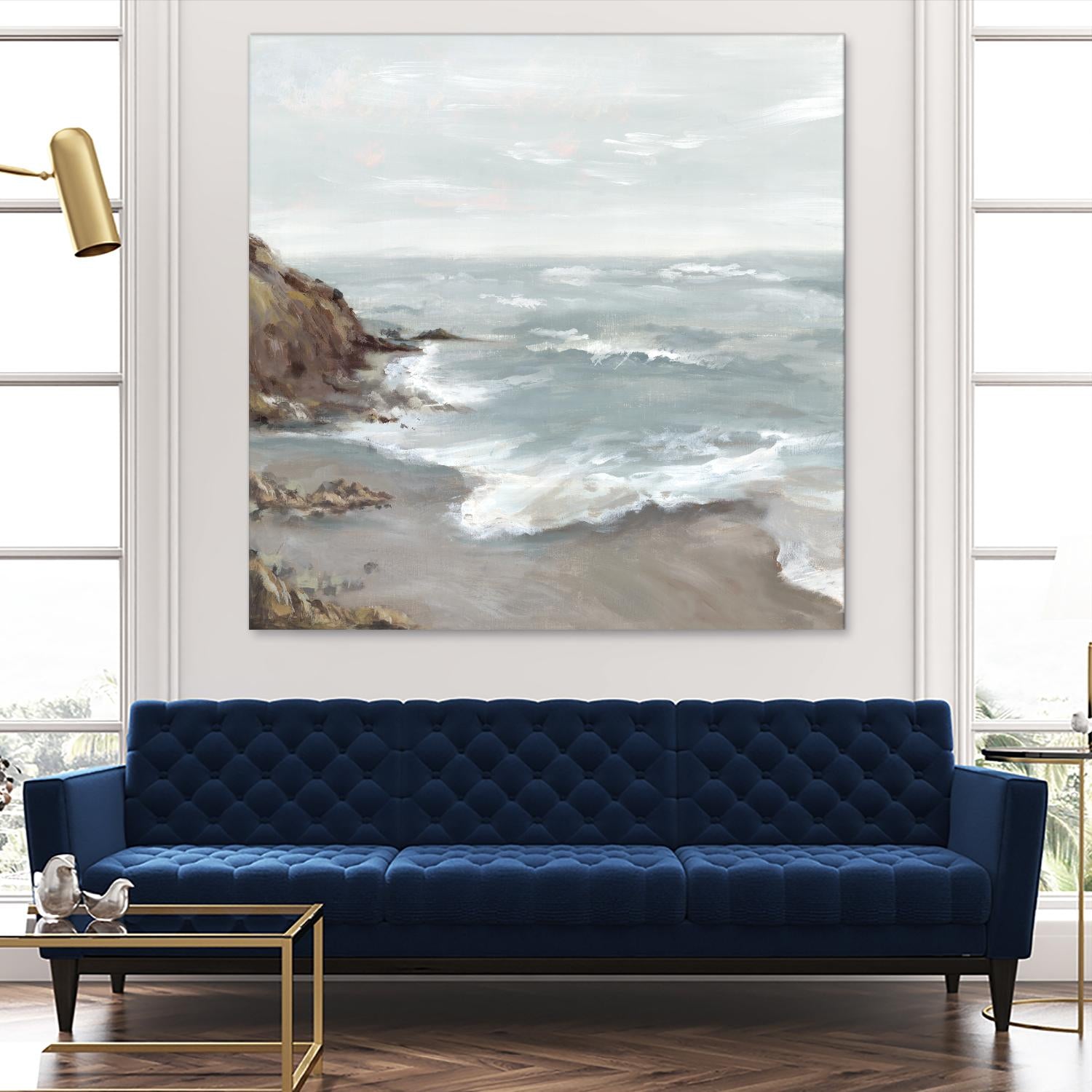 Beautiful Bay by Eva Watts on GIANT ART - blue abstract vacation