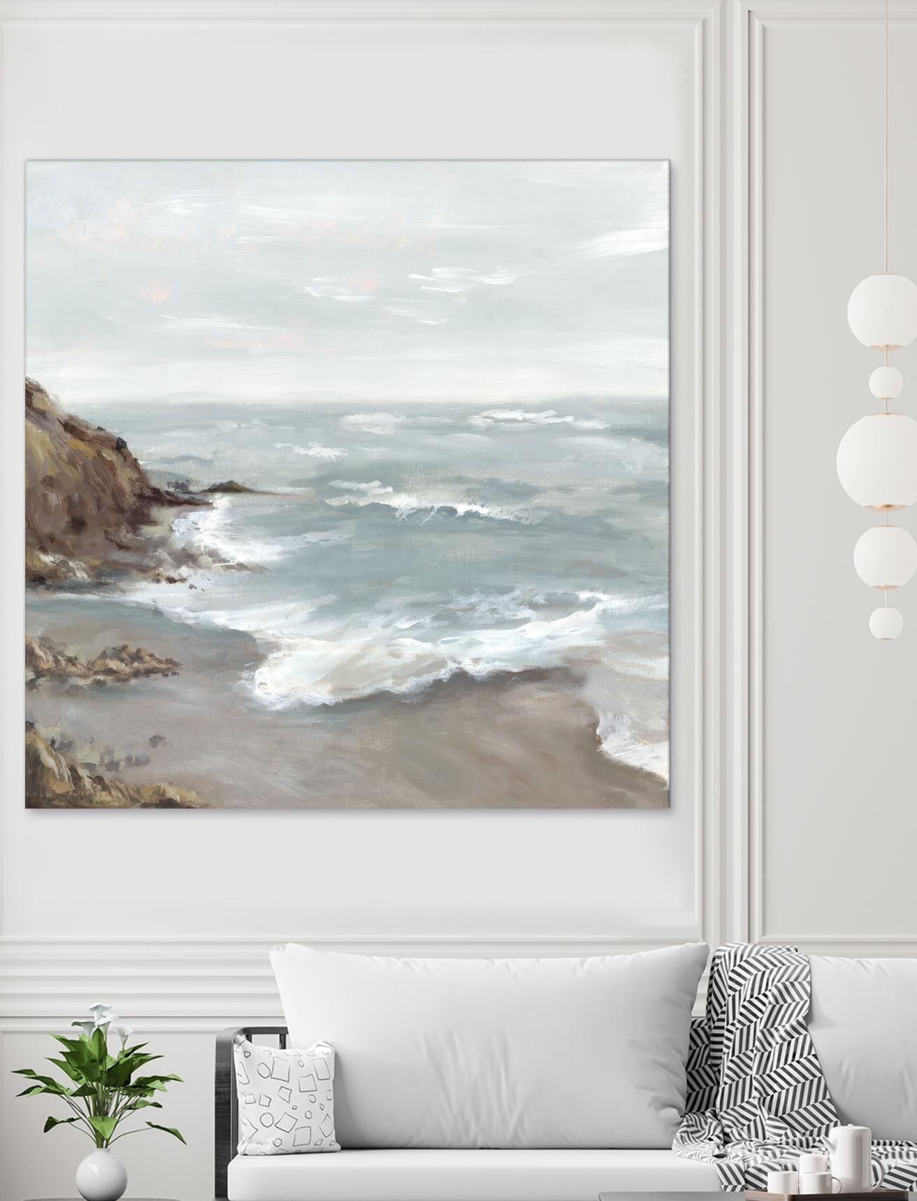 Beautiful Bay by Eva Watts on GIANT ART - blue abstract vacation