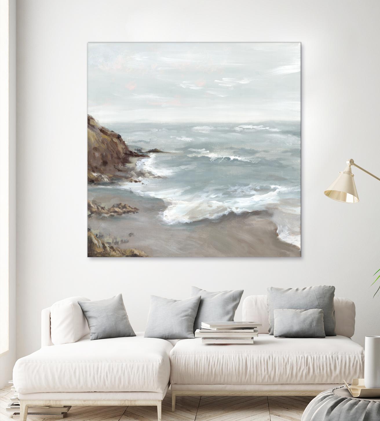 Beautiful Bay by Eva Watts on GIANT ART - blue abstract vacation