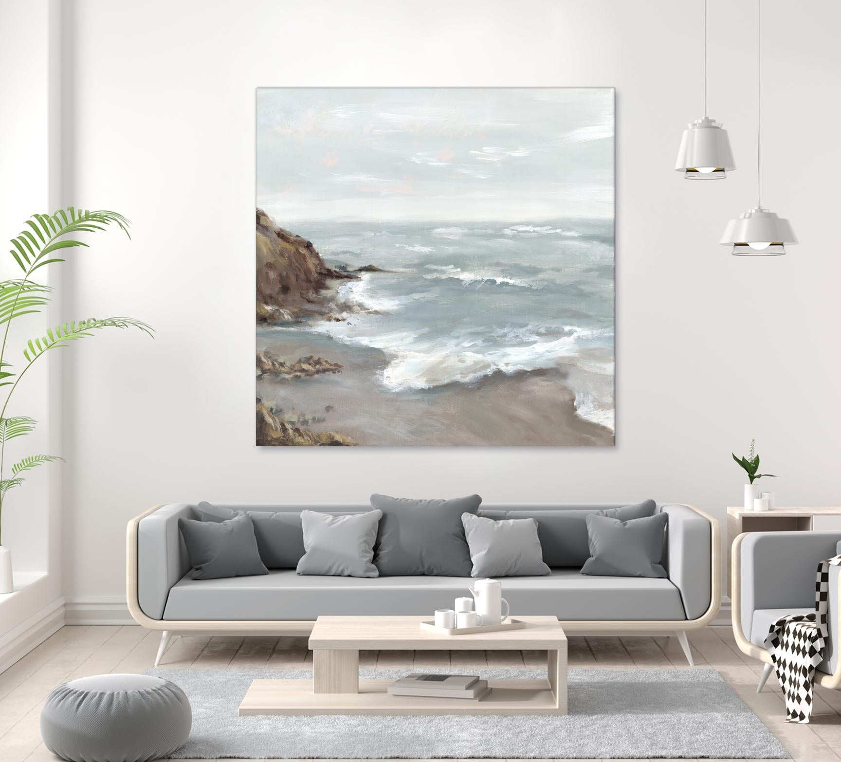 Beautiful Bay by Eva Watts on GIANT ART - blue abstract vacation