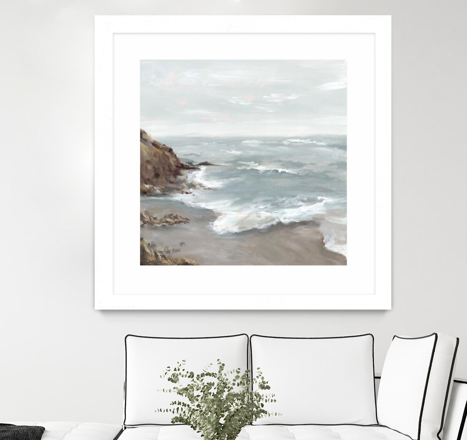 Beautiful Bay by Eva Watts on GIANT ART - blue abstract vacation