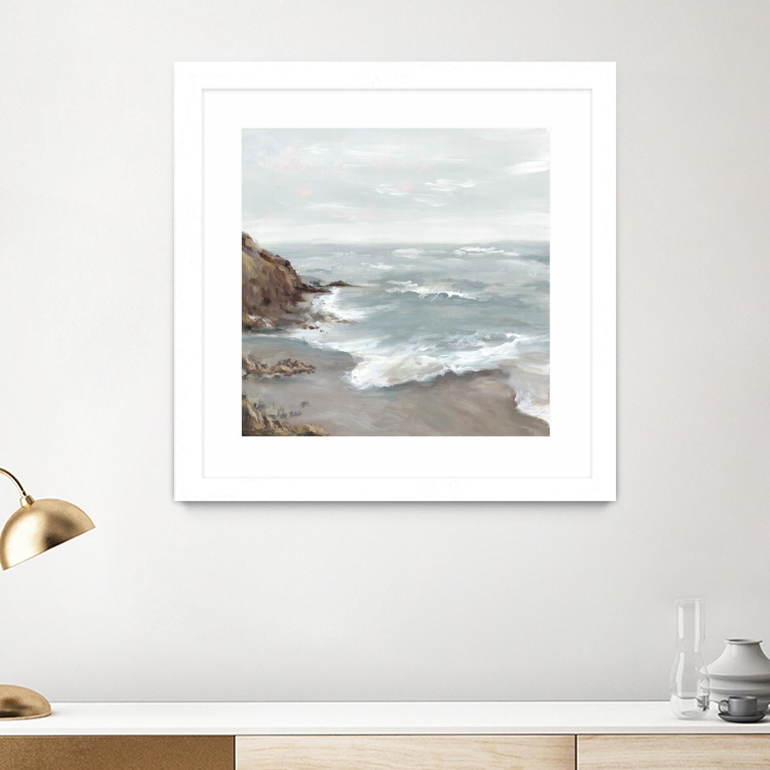 Beautiful Bay by Eva Watts on GIANT ART - blue abstract vacation