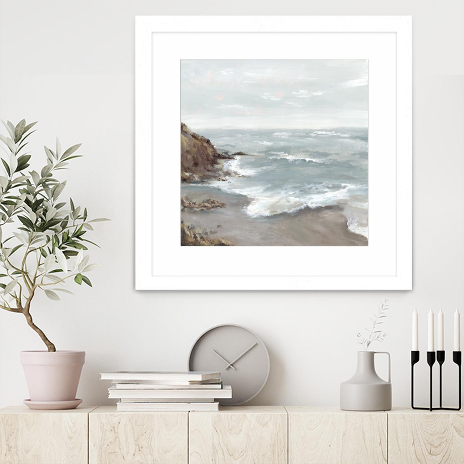 Beautiful Bay by Eva Watts on GIANT ART - blue abstract vacation