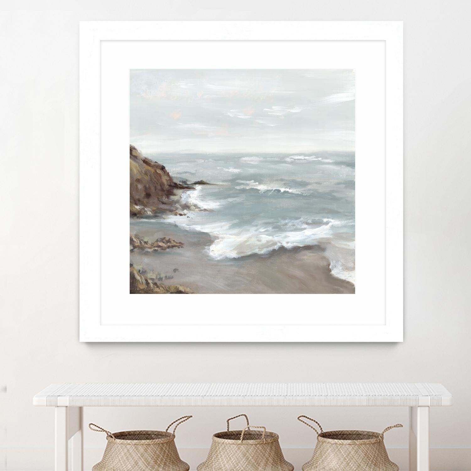 Beautiful Bay by Eva Watts on GIANT ART - blue abstract vacation