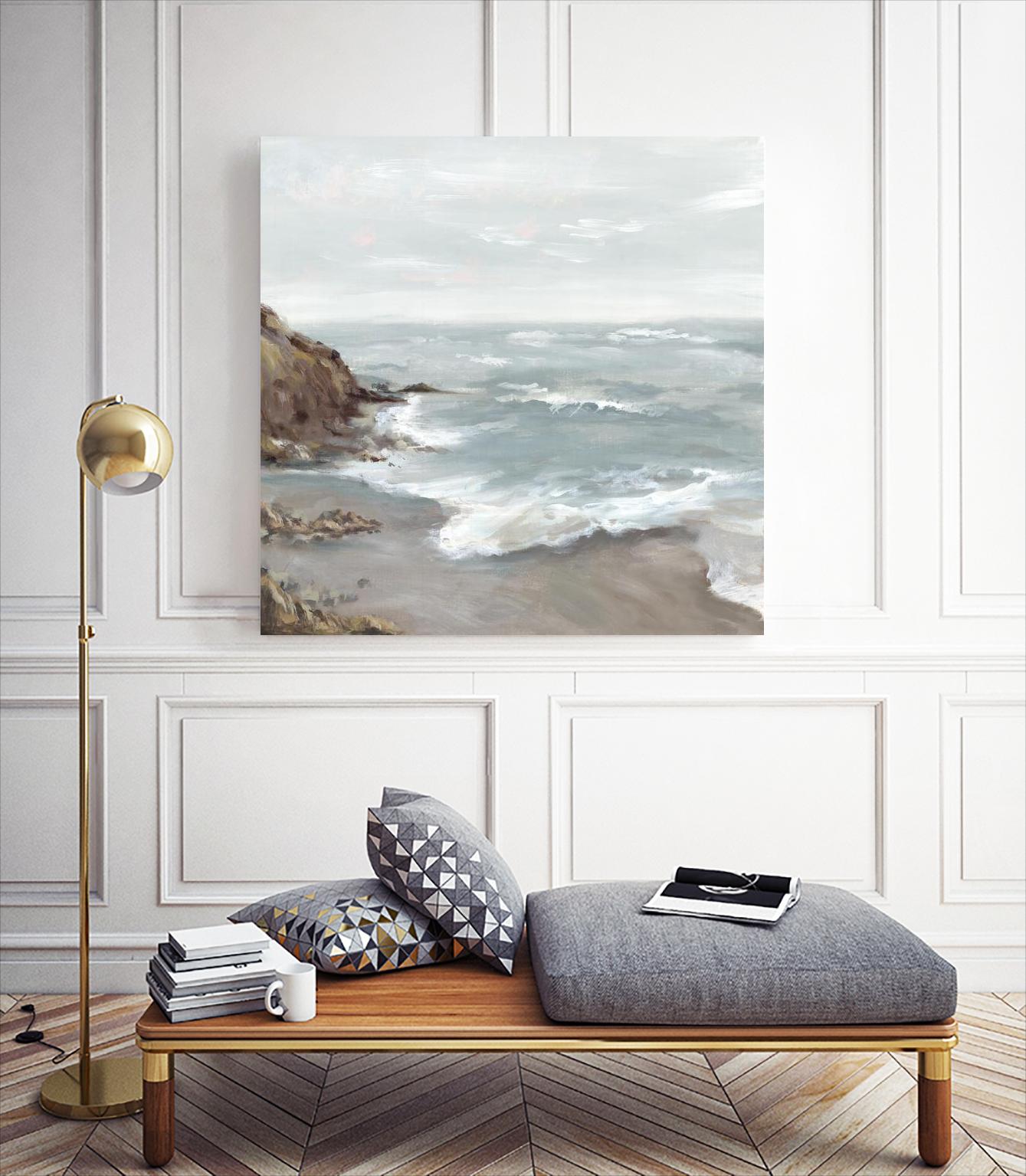 Beautiful Bay by Eva Watts on GIANT ART - blue abstract vacation