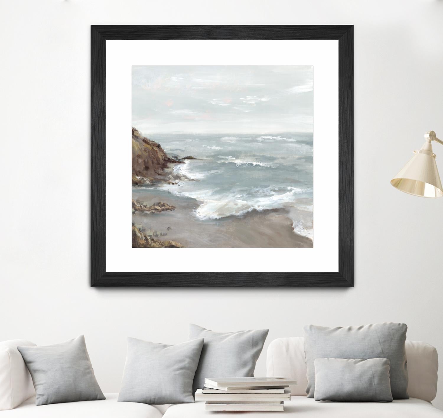 Beautiful Bay by Eva Watts on GIANT ART - blue abstract vacation