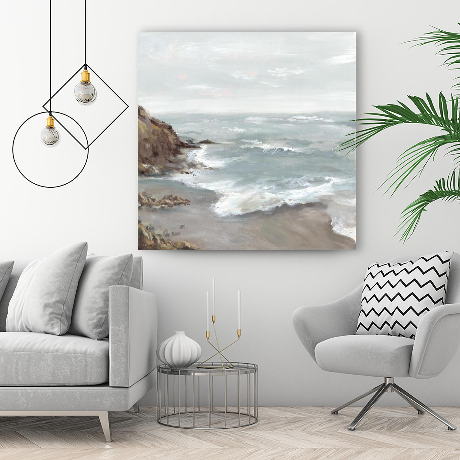 Beautiful Bay by Eva Watts on GIANT ART - blue abstract vacation