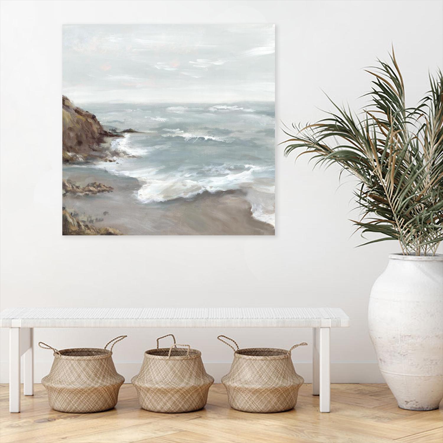 Beautiful Bay by Eva Watts on GIANT ART - blue abstract vacation