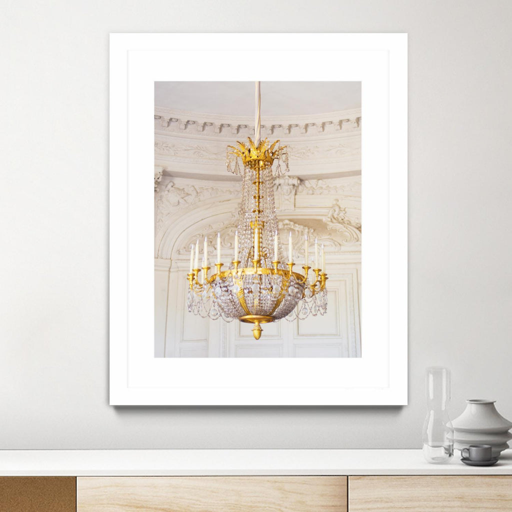 Versailles Chandelier III by Georgianna Lane on GIANT ART - gold architectural lustre