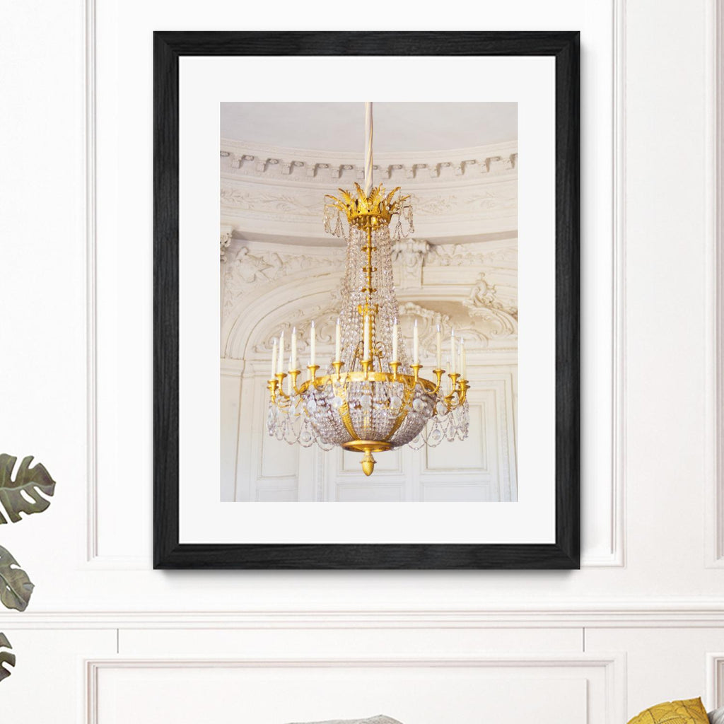 Versailles Chandelier III by Georgianna Lane on GIANT ART - gold architectural lustre