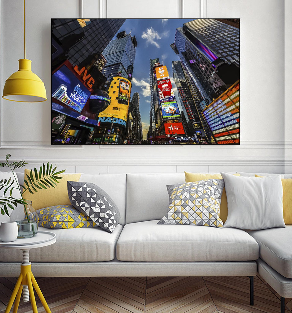 Times Square Towers by Guilliame Gaudet on GIANT ART - black city scene